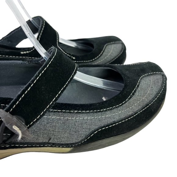 Lands End Womens Mary Janes Loafers Flats Sporty Casual Gray Black Shoes sz 8.5 - Picture 4 of 16